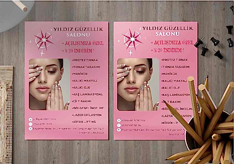 Güzellik Salonu Broşür Basımı