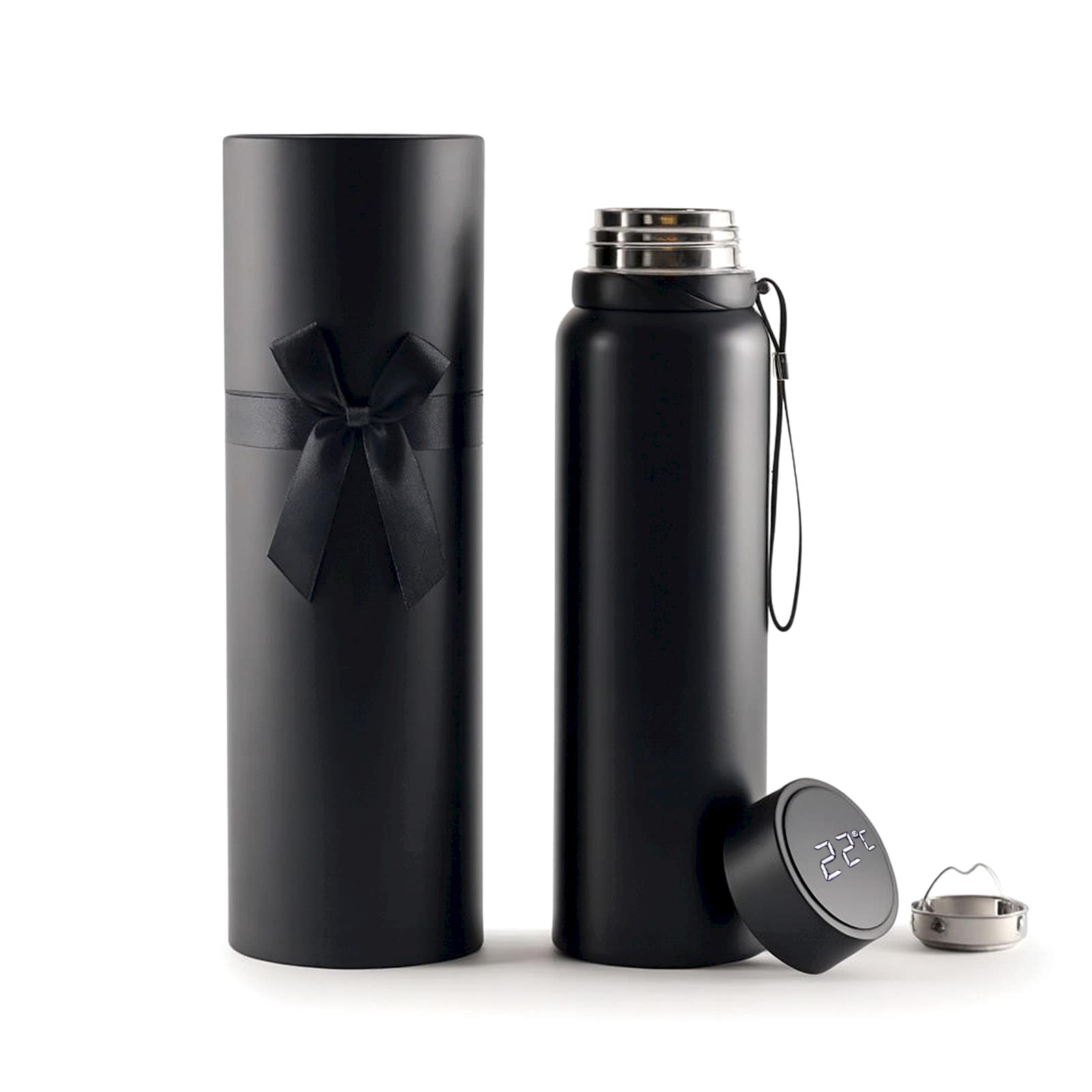 GÖYNÜK SİYAH 1000 ML DERECELİ TERMOS